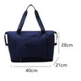 thumbnail image 2 of Lindo bolso de viaje para mujer, bolso de lona para gimnasio con bolso de mano, bolso de noche con bolsillo mojado, azul marino, 2 of 5