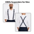 thumbnail image 7 of HBlife Heavy Duty Suspenders for Men, 2” Wide Adjustable X-Back Suspenders with Strong Metal Clips for Work Pants, Jeans & Big and Tall Men, 7 of 7