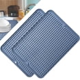 thumbnail image 2 of BeesClover 2pcs Cuisine Draining Mat Intégré Trou Conception Isolation Thermique Anti-Dérapant Double Face Épaissi Séchage Mat, 2 of 7