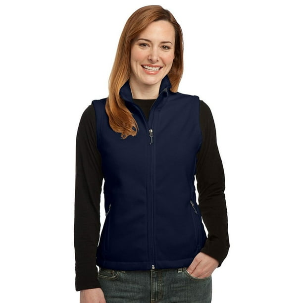 Port Authority - Port Authority Women's Soft Fleece Zipper Pocket Vest ...