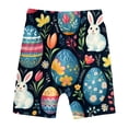 thumbnail image 4 of Toddler Boys Easter Outfit Short Sleeve T-Shirt Funny Bunny Suit Cute Cartoon Graphic Tees Holyweek Shirts Soft and Comfortable Tops Shorts 2 PC Sets Children Clothes Dark Blue 3-4 Years, 4 of 7