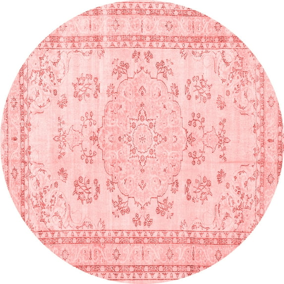 Ahgly Company Indoor Round Persian Red Traditional Area Rugs, 7' Round