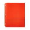 Pen+Gear 2-Pocket Poly Folders, Orange, 9.4" x 11.4", 50 Pack