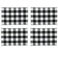 thumbnail image 1 of kjfeif Set of 4 Christmas Decorations GinghamPlacemats, Plaid Checkered Placemats in Black & White Checker Design, Quality Thin Placemats for Dining Table, 1 of 9