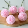 thumbnail image 2 of Grandest Birch 5PCS Artificial Dandelion Flower with Stem Home Wedding Party Colorful Faux Flower Floral Arrangement Indoor Outdoor Garden Decoration Photo Props,Dark Pink, 2 of 7