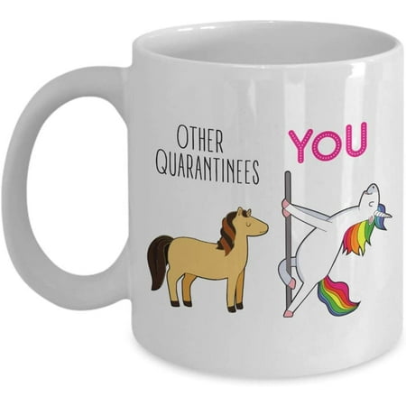 

Quarantinee Mug For Friend Quarantine Coffee Cup Unicorn Coffee Mug Safe Distance Cup