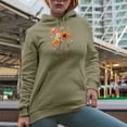 thumbnail image 2 of I Love Fall Most of All with Autumn Flowers Art Merch Gift, Sand Hooded Sweatshirt or Hoodie, 2XL, 2 of 5