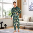 thumbnail image 3 of joogoo Abstract Peacock Feathers-p1 Unisex Adults Onesies Pajamas Jumpsuits L, 3 of 7