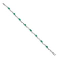 thumbnail image 5 of 14K White Gold Diamond and Emerald Bracelet, 5 of 5