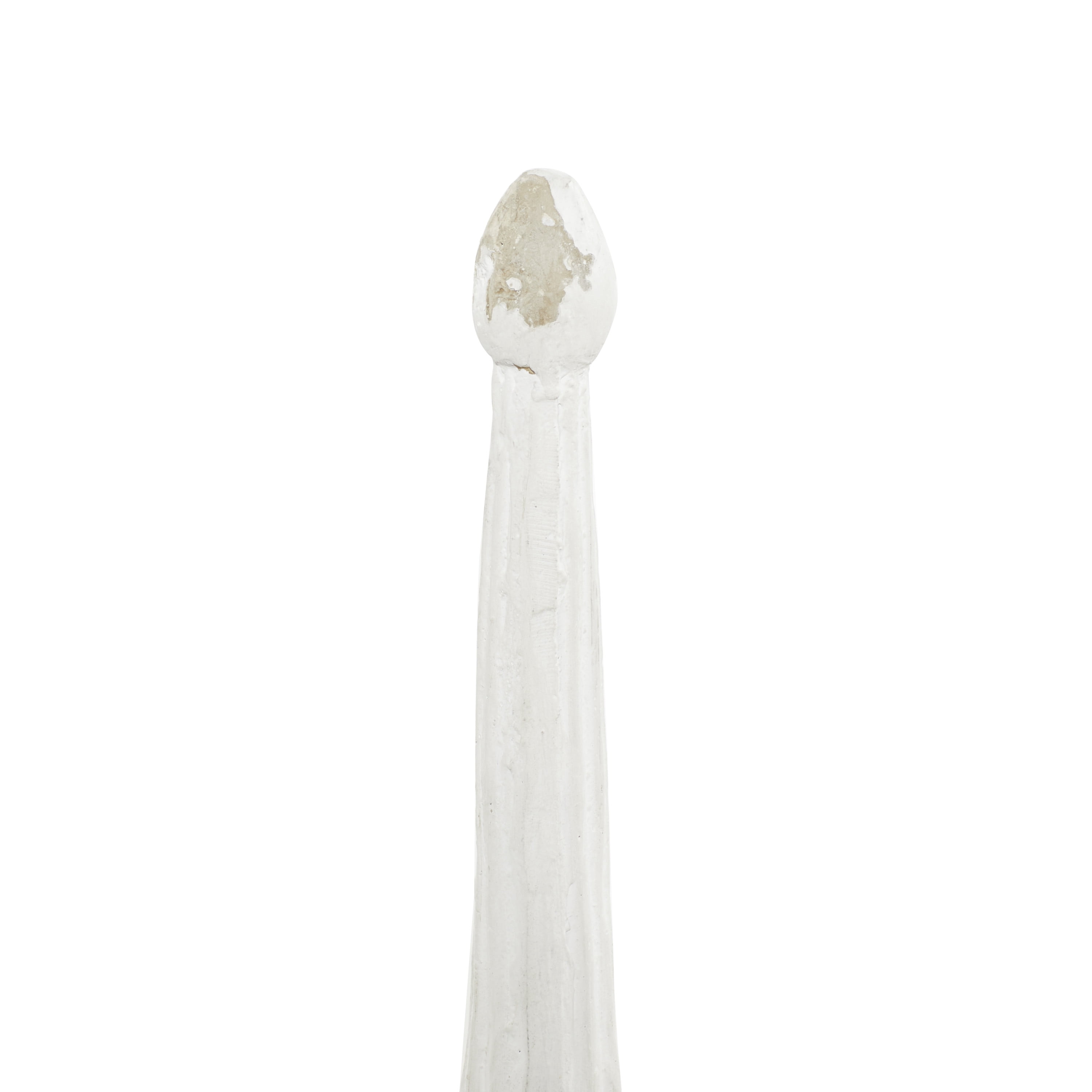 DecMode Fiberglass Vintage Finial Sculpture, White