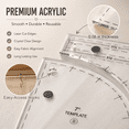 3Set Acrylic Drunkard's Path Quilting Templates Premium Clear Sewing