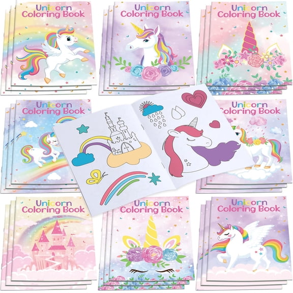 Libros para colorear Facito, 24 unidades, para niños, con temática animal
