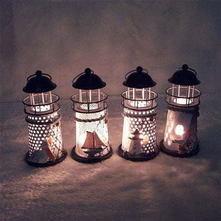 

Yrtoes Kitchen Cleaning Supplies Peelers for Kitchen 14cm Lighthouse Iron Candle Holder Nautical Beach Anchor Decoration Wedding