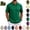 Dark Green, variant on Mfakffe Polo Shirts for Men Casual Short Sleeve Collared Golf T Shirts