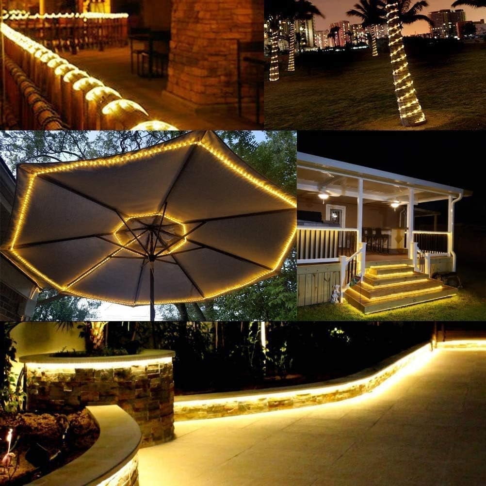 330FT LED Rope Lights Outdoor,Tube String Lights,Connectable Lighting for Garden, Patio, Bedroom, Party, Wedding, Christmas Decor (Warm White)