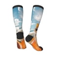 thumbnail image 5 of Lsque Surfing Cat Sun Printed Crew Socks Men's Women's LightWeight Thin Casual Calf Socks ,Knee High Socks,Cotton Socks, 5 of 9