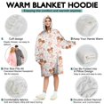 thumbnail image 5 of Ballet Princess Pattern Wearable Oversized Blanket,Wearable Blanket Hoodie for Adults,Cozy Hooded Blankets with Super Pockets,Super Warm Fuzzy Pullover for Women & Men, 5 of 6