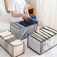 thumbnail image 2 of Organizador de armario, organizador de armario plegable con caja de almacenamiento con compartimentos, lavable, borde de tela Oxford engrosado, ahorro de espacio, almacenamiento de rejilla visible,, 2 of 6
