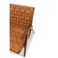 thumbnail image 2 of Corint Mid-Century Modern Tight Back Genuine Leather Lounge Chair in Tan, 2 of 5