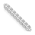 thumbnail image 3 of Sterling Silver Rhodium-plated 3.5mm Curb Chain Necklace Size 26, 3 of 4