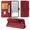 Red, variant on VIESUP for Samsung Galaxy A26 5G Black Wallet Case with Credit Card Holder,PU Leather Magnetic Protective Phone Case