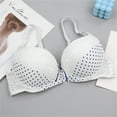 thumbnail image 4 of TEVEQ Bras for Women No Underwire Full Coverage Push Up Seamless Wireless Lace Bra for Women Women's Underwear Lace Bra for Women Plus Size White 100B, 4 of 5