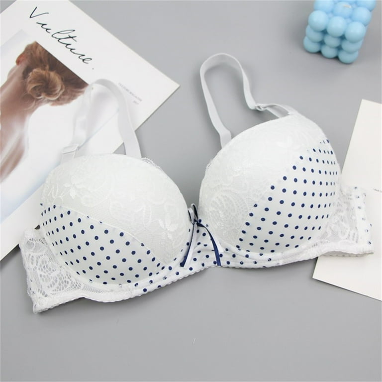 Fsqjgq Lace Bra for Women Full Cup Gathered Push up Padded