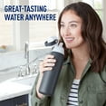 Brita Premium Stainless Steel Leak Proof Filtered Water Bottle, Carbon