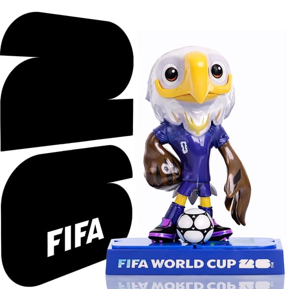 Official FIFA World Cup 2026 Clutch the Bald Eagle USA Mascot Collectible Figurines Toy 9CM