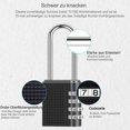 thumbnail image 3 of Combination Padlock Set of 2 - Anti-Rust 4 Digit Padlock - Weather Resistant - Ideal for School Locker Rooms, Gym, Cabinets, Tool Boxes, etc., 3 of 5
