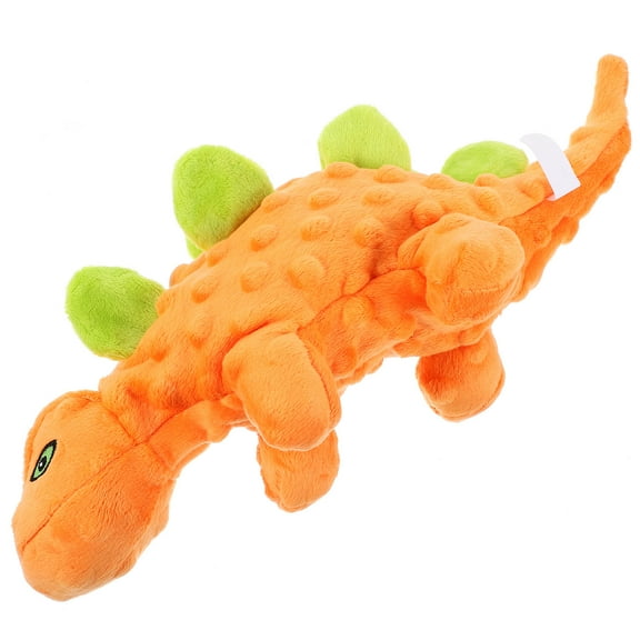 PAMINGONO Dinosaur Shaped Plush Squeaky Dog Toy 1Pack for Indoor and Outdoor Playing with Interactive Features