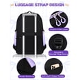 thumbnail image 2 of 3-Piece Large Capacity Backpack Set with Lunch Bag and Pencil Case, Waterproof Laptop Bookbag for Travel and Daily Commute, Lightweight Computer Daypack for Men Women, Great for Work Weekend Trips, 2 of 8