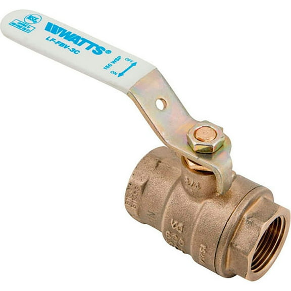 Watts 88005596 1/4" LFFBV-3C-M1 Ball Valve, NPT, Brass