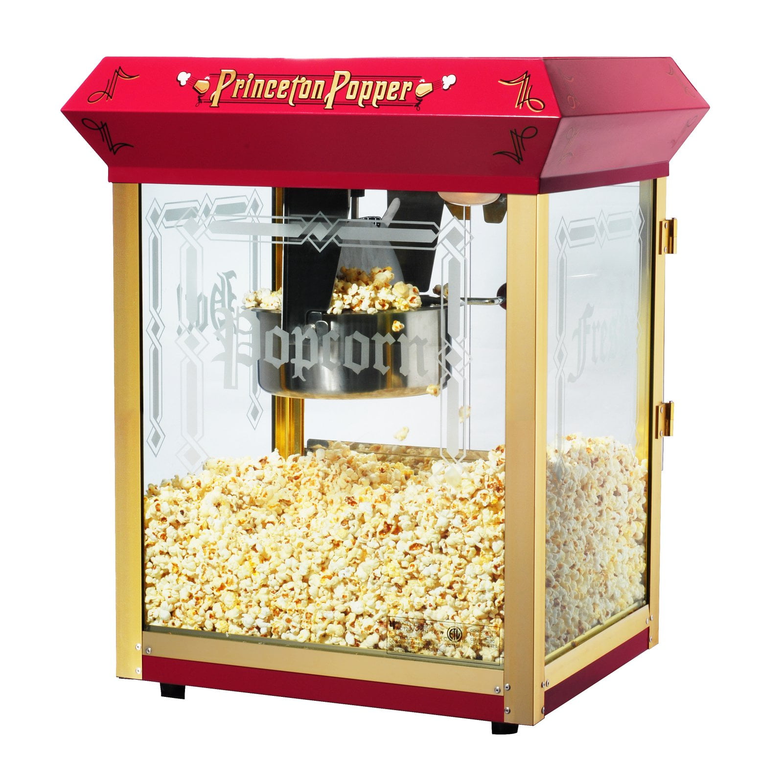 Great Northern Princeton Red Antique Style Popcorn Popper Machine