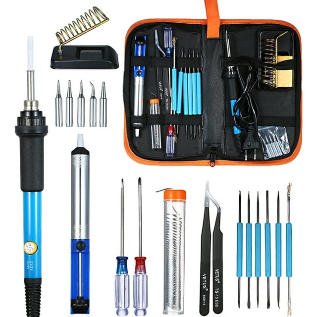 Ensemble de 20 Pcs de Fer à Souder Électronique avec Outils de Réparation Électroniques à Température Réglable