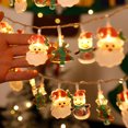 thumbnail image 4 of Christmas String Light Santa Claus Snowman Fairy Light Xmas Tree Pendant Garland LED Christmas Decorative Light 2024 Navidad, 4 of 5