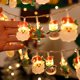 thumbnail image 4 of Christmas String Light Santa Claus Snowman Fairy Light Xmas Tree Pendant Garland LED Christmas Decorative Light 2024 Navidad, 4 of 5