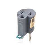 Cable Matters (3-Pack) Polarized Grounding Adapter in Grey (Allows A 2-prong Outlet To Accept 3-prong Plugs)