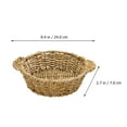 thumbnail image 4 of Straw Casserole Basket Hot Pad Bowl Holder Woven Tray Cushion Pot Mat Ceramic Placemat Travel, 4 of 6