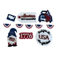 thumbnail image 2 of IUAMXWU 4th of July Independence Day Tiered Tray Decor Set Patriotic Wooden Signs Red White Blue Rustic Farmhouse Ornaments for Home Kitchen Table Shelf Holiday Party Summer Decor, 2 of 9
