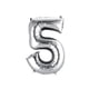 thumbnail image 1 of Globo Metalizado Gigante Forma de Numero 76 cm Celebraciones plateado, 1 of 2