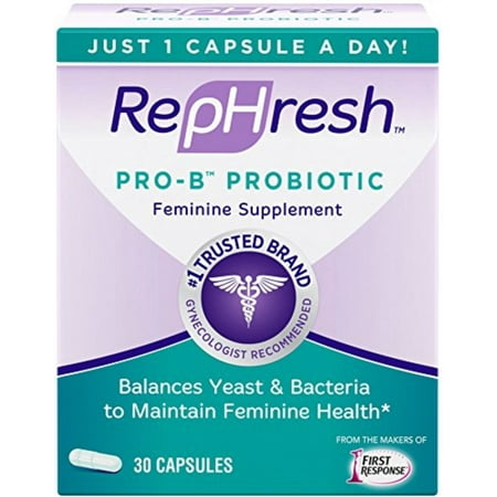 RepHresh Pro-B Probiotic Feminine Supplement, Capsules 30 ea (Pack of