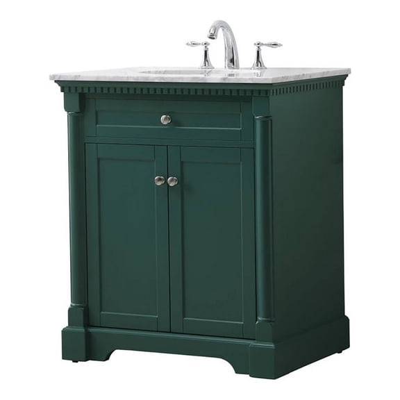 30 inch single bathroom vanity set in green
