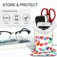 thumbnail image 5 of Fintie Plush Lined Eyeglasses Holder - PU Leather Protective Eyeglass Holder Stand Case,Raining Hearts, 5 of 6