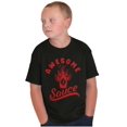 thumbnail image 4 of Funny Awesome Flaming Hot Sauce Joke Crewneck T Shirts Boy Girl Teen Brisco Brands S, 4 of 6