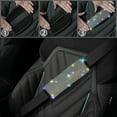 thumbnail image 2 of 8 pcs Bling Car Accessories Set for Women, Steering Wheel Cover, Sparkly Seat Belt Covers, Bling Gear Shift Cover, Universal Fit Most Cars, 2 of 7