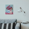 thumbnail image 2 of Stupell Home Décor Flower Vase with Dog Red Blue Animal Pet Painting Canvas Wall Art by Sally B, 2 of 6