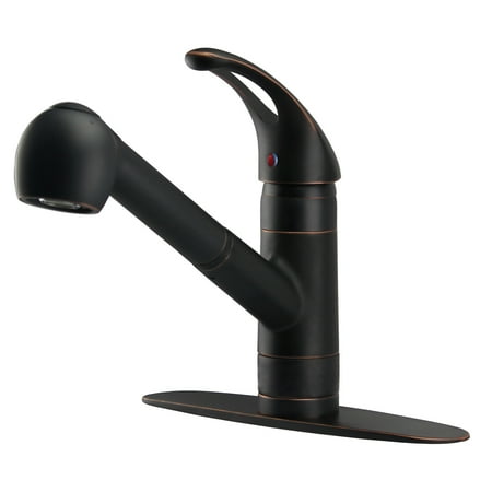 Ultra Faucets UF12005 Oil Rubbed Bronze Single Handle Kitchen Faucet