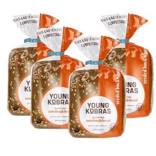 Organic, GlutenFree Seeded Buckwheat Sourdough Bread (4Pack
