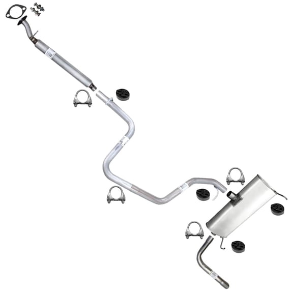 Northeastern Exhaust Resonator, Intermediate Pipe, Muffler & Tail Pipe Fits 2005-2007 Pontiac G6 3.5L - Direct Fit | System Kit